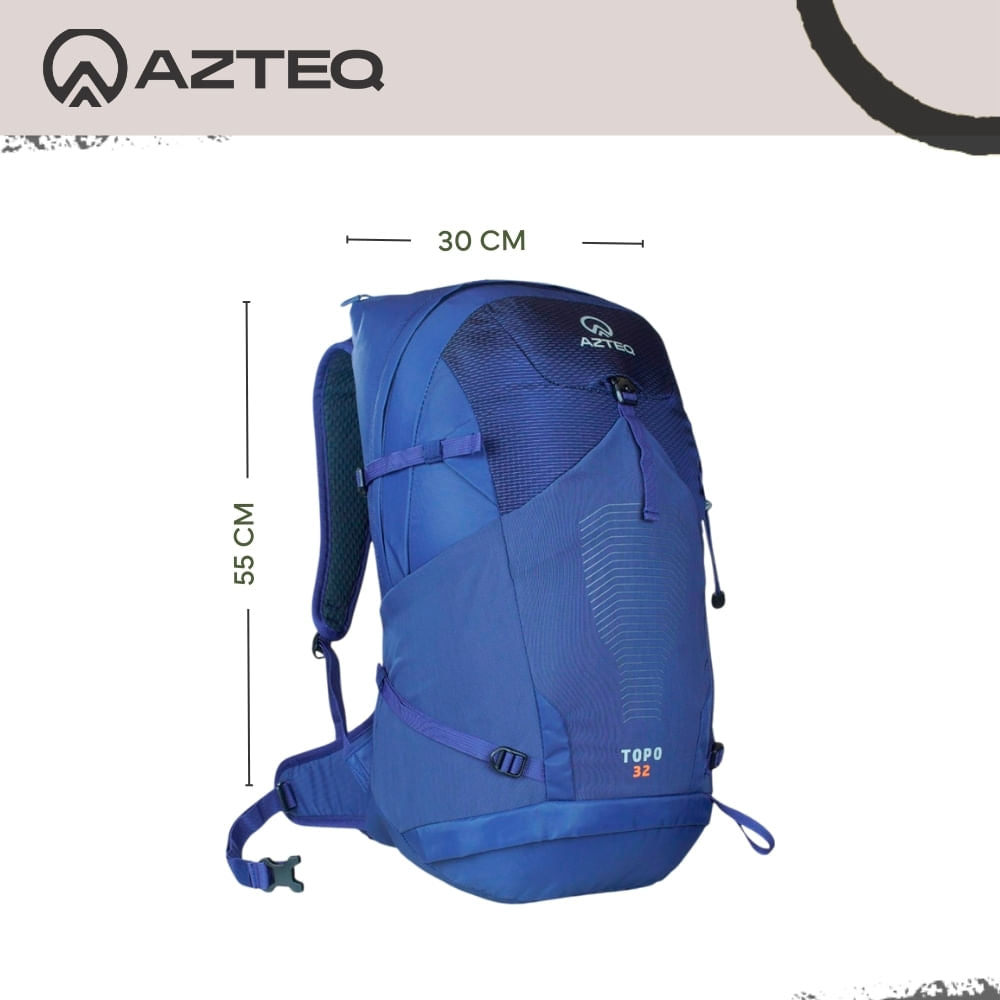 Mochila de Trilha TOPO 32L Poliéster Azteq