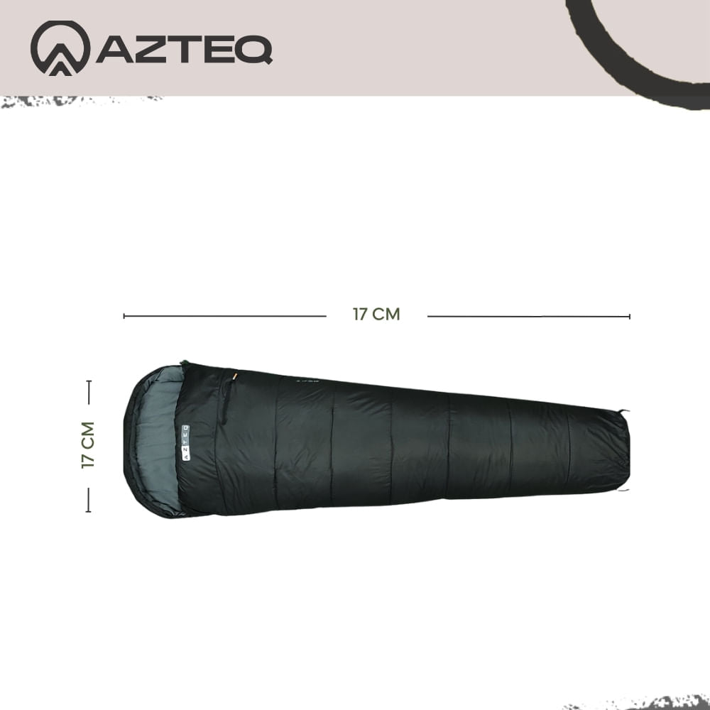 Saco de Dormir Sarcófago Heat Azteq, Aquecimento, Ripstop, Suporta de 7°C a 18°C