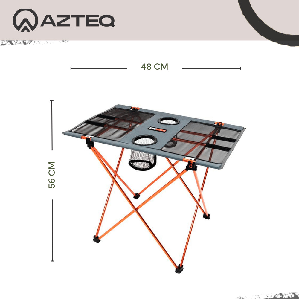 Mesa Dobrável Portátil de Poliéster Cosmo Azteq Camping e Pesca