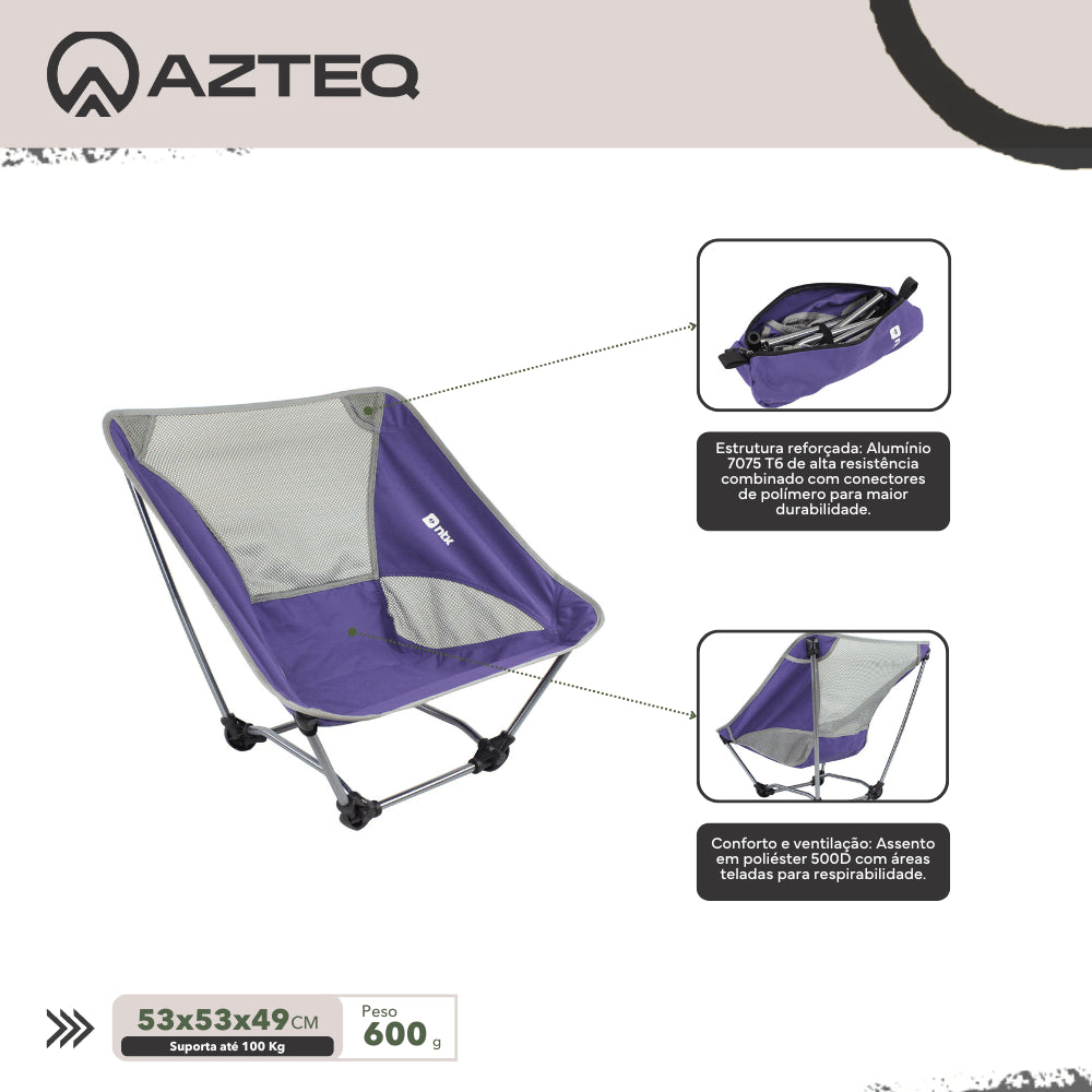 Cadeira Portátil Desmontável Yukon NTK Suporta 100Kg