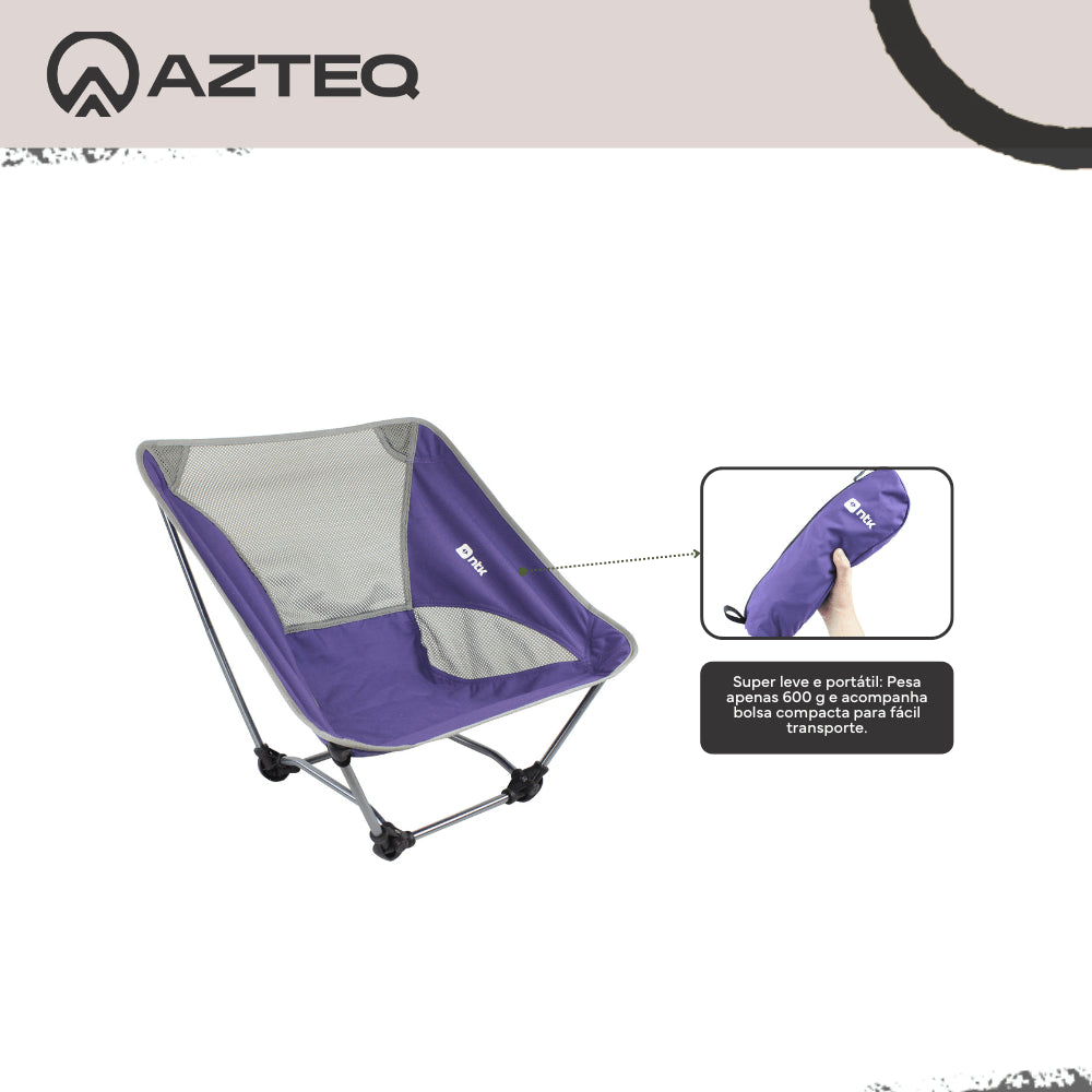 Cadeira Portátil Desmontável Yukon NTK Suporta 100Kg