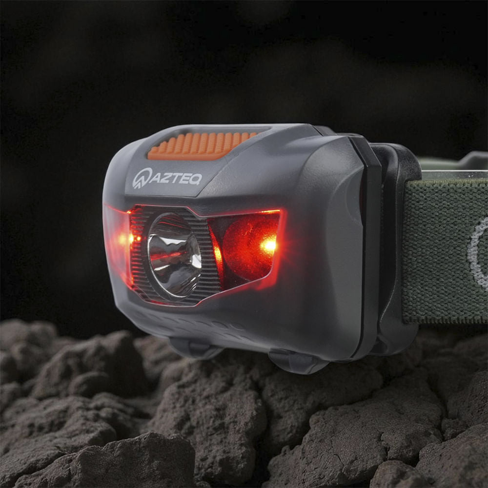 Lanterna de Cabeça 140 Lúmens Azteq Katori até 6h de Autonomia e Luz Vermelha