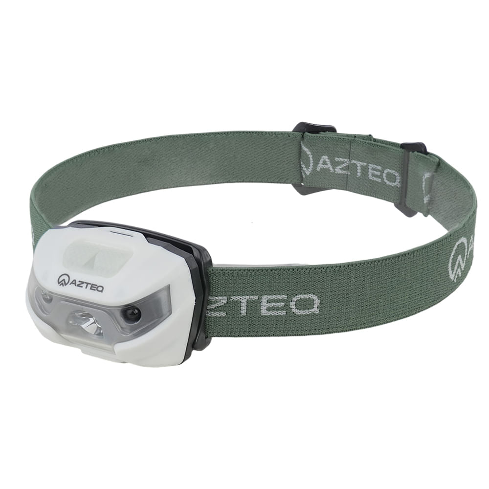 Lanterna de Cabeça 120 Lúmens Azteq Magik Autonomia de até 4h USB Recarregável e Sensor de Presença