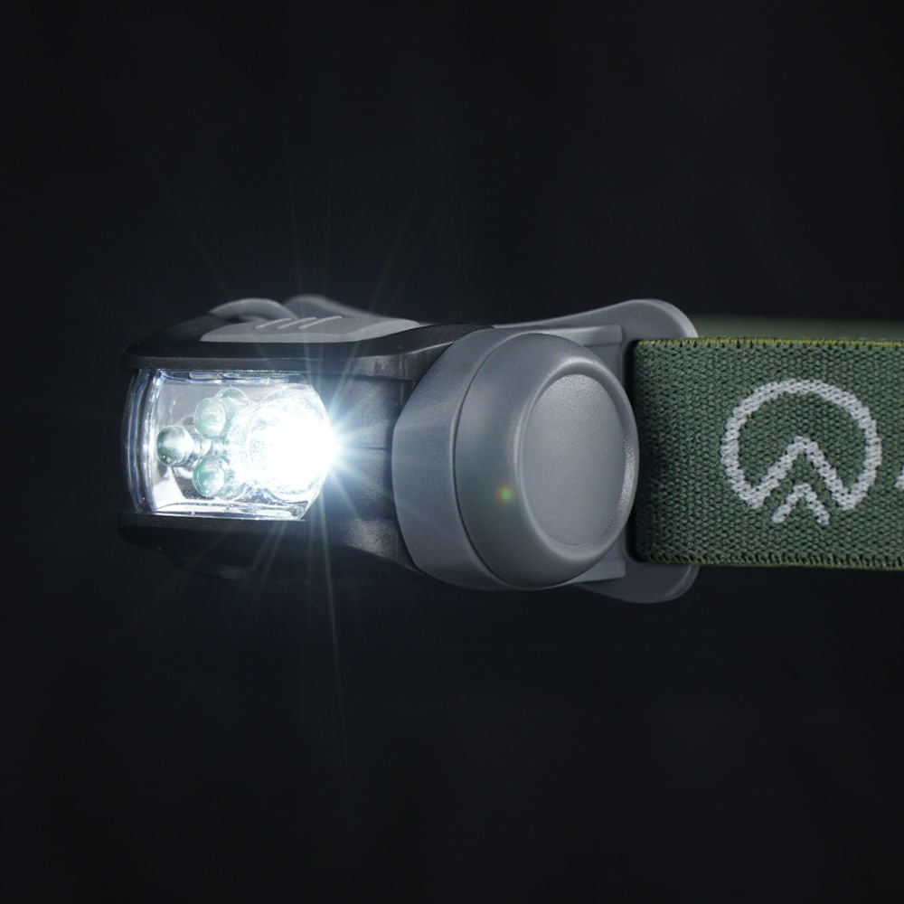 Lanterna de Cabeça 140 Lúmens Azteq Mistik Alcance de 60m LED Vermelho de Emergência