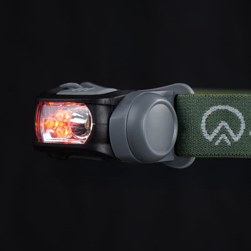 Lanterna de Cabeça 140 Lúmens Azteq Mistik Alcance de 60m LED Vermelho de Emergência