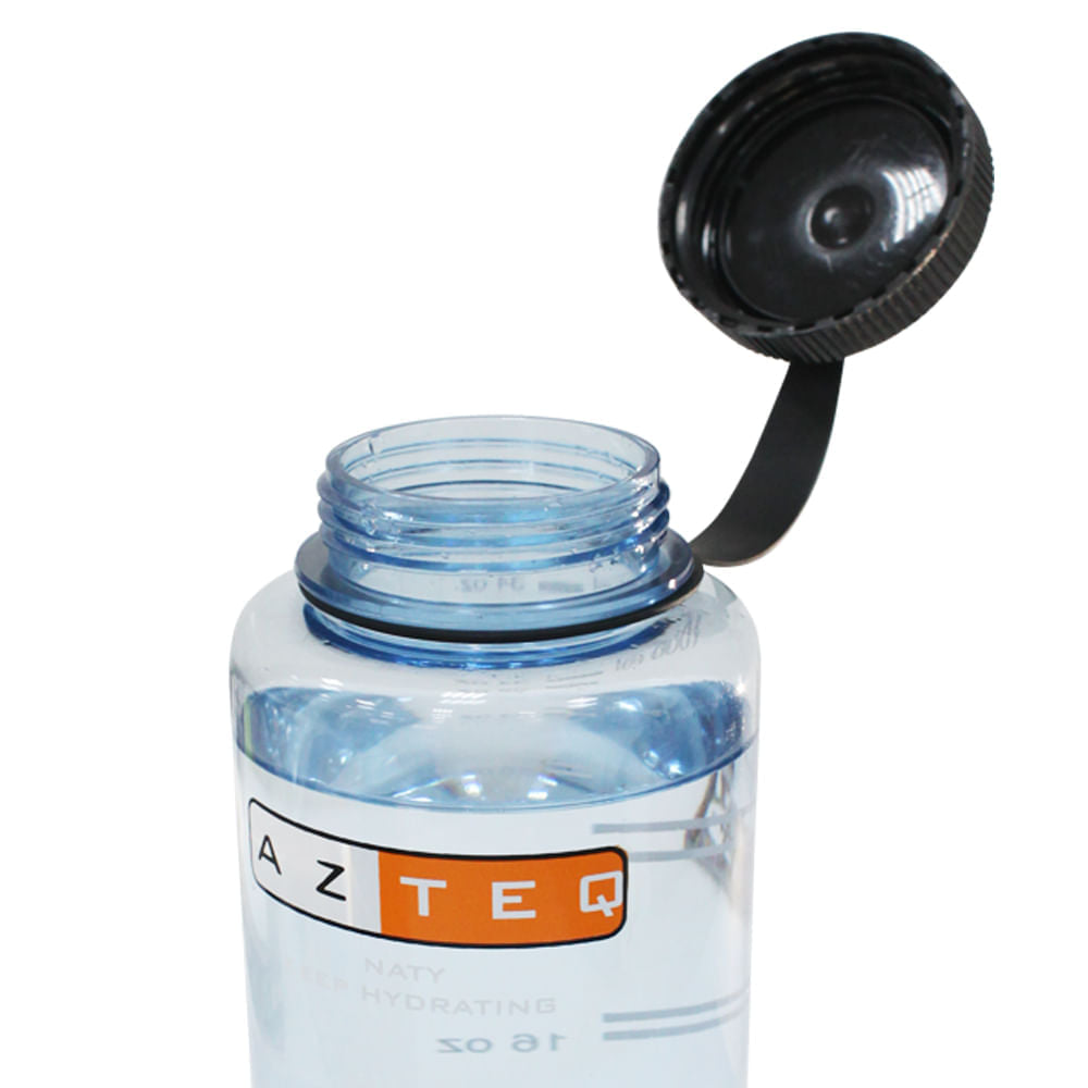 Garrafa de Hidratação 1L Naty Azteq com Alça Loop Top e Medidor Livre de BPA