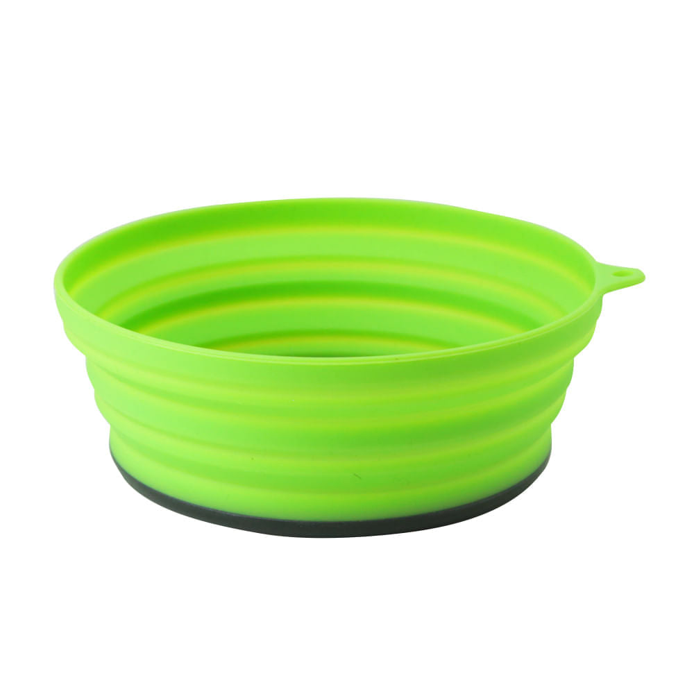 Conjunto de Cozinha Portátil Dobrável com 3 Peças Prato, Bowl e Garfo Kit Dish Azteq Compacto e Livre de BPA