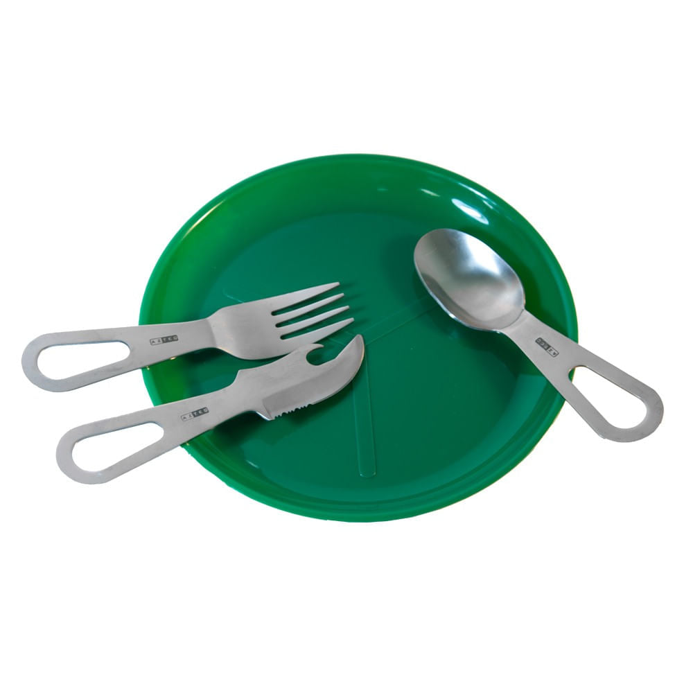 Conjunto de talheres Azteq Jamboree prático e resistente