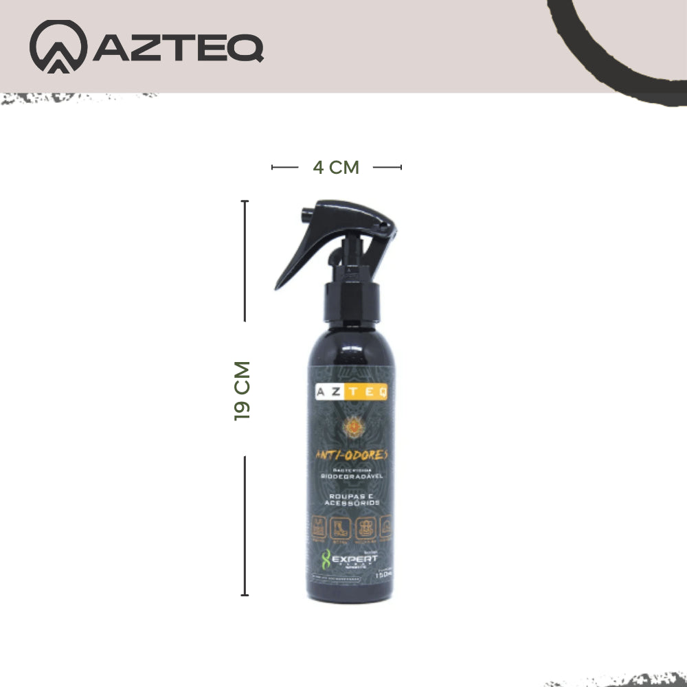 Spray Anti-Odores Biodegradável Azteq Rende mais de 500 Borrifadas