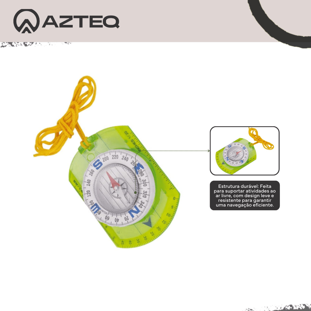 Bússola Racer Compacta Azteq com Marcação de Declinação Magnética