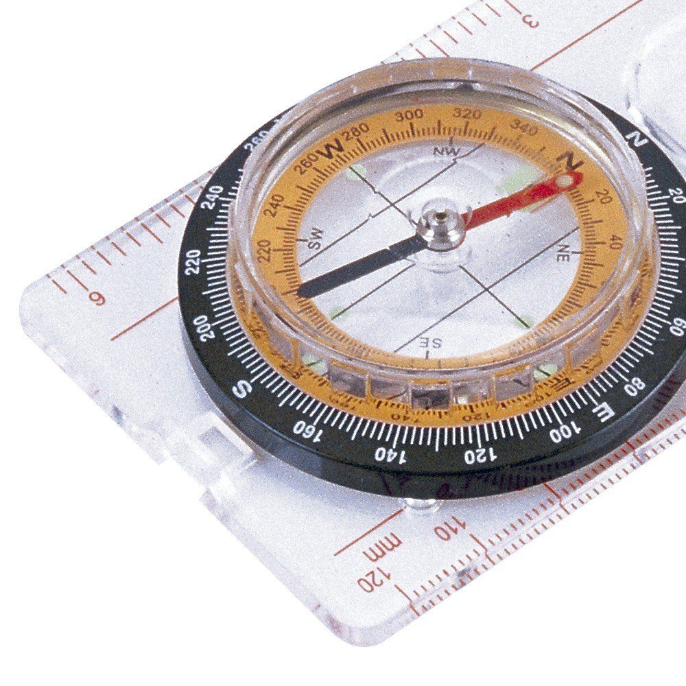 Bússola com Régua e Lupa Oriente Azteq Indicadores com Tinta Fluorescente