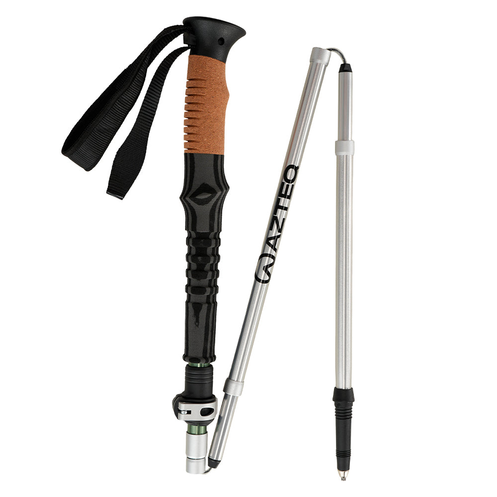 Bastão de Caminhada 115cm - 135cm, Trava Rápida e Manopla de Cortiça Actos Azteq