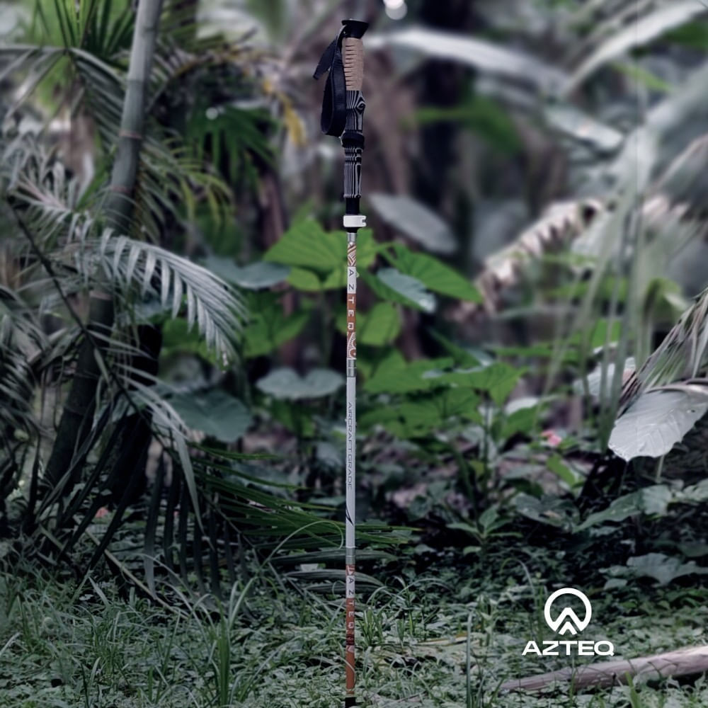 Bastão de Caminhada 115cm - 135cm, Trava Rápida e Manopla de Cortiça Actos Azteq