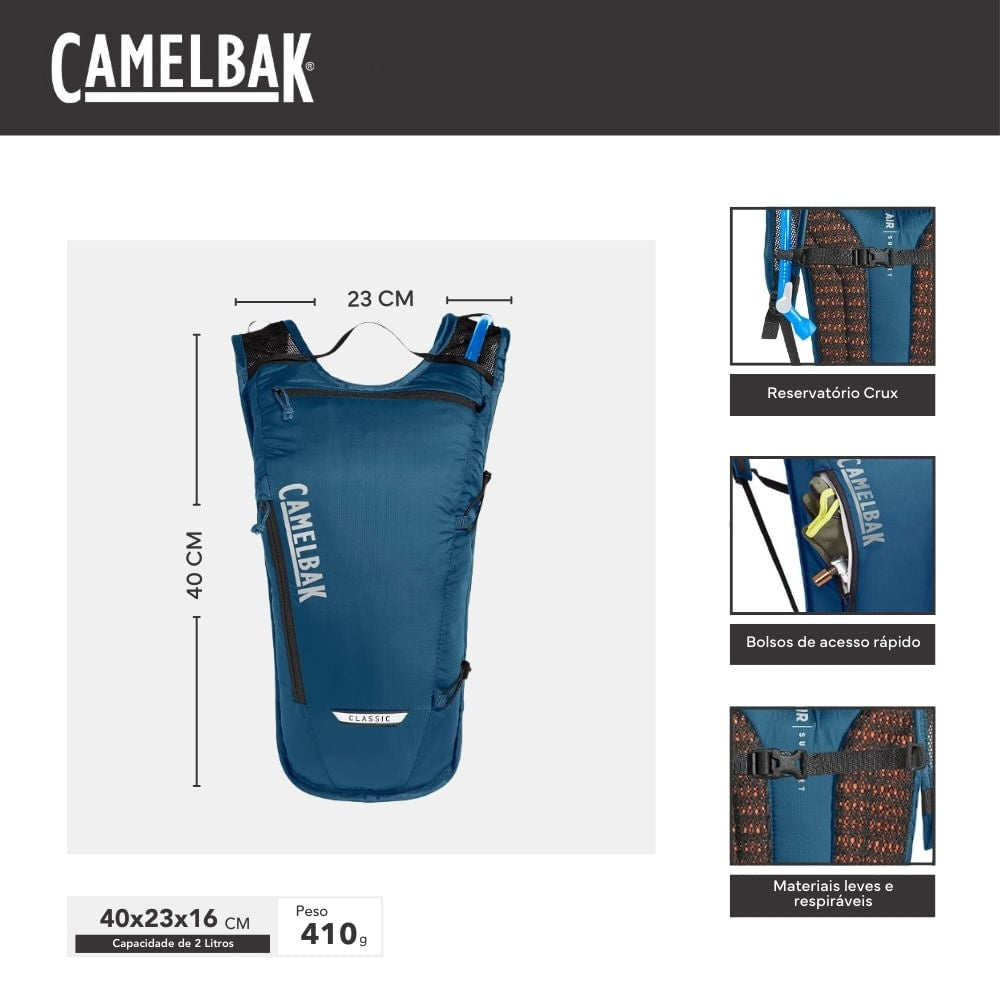 Mochila de Hidratação CamelBak Classic Light com reservatório