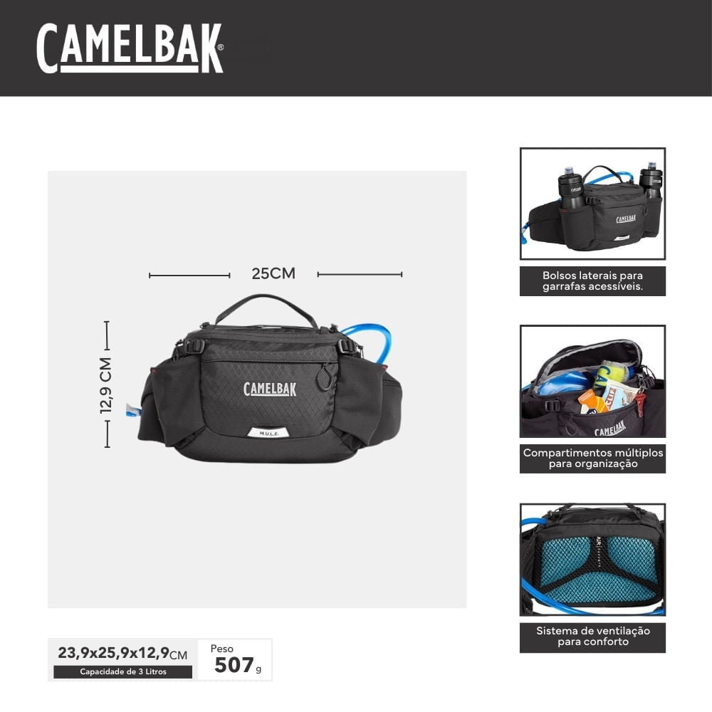 Pochete de hidratação M.U.L.E. 5L Camelbak reservatório Crux