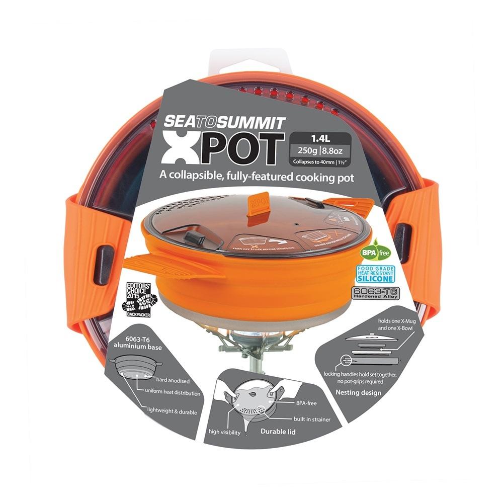 Panela retrátil Sea to Summit X-Pot com capacidade para 1,4 litros