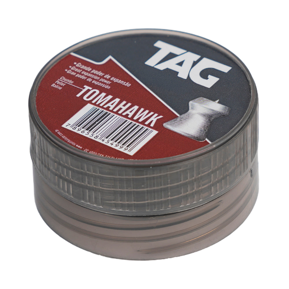 Chumbinho Tomahawk 5,5 mm TAG com grande poder de expansão - 125 peças