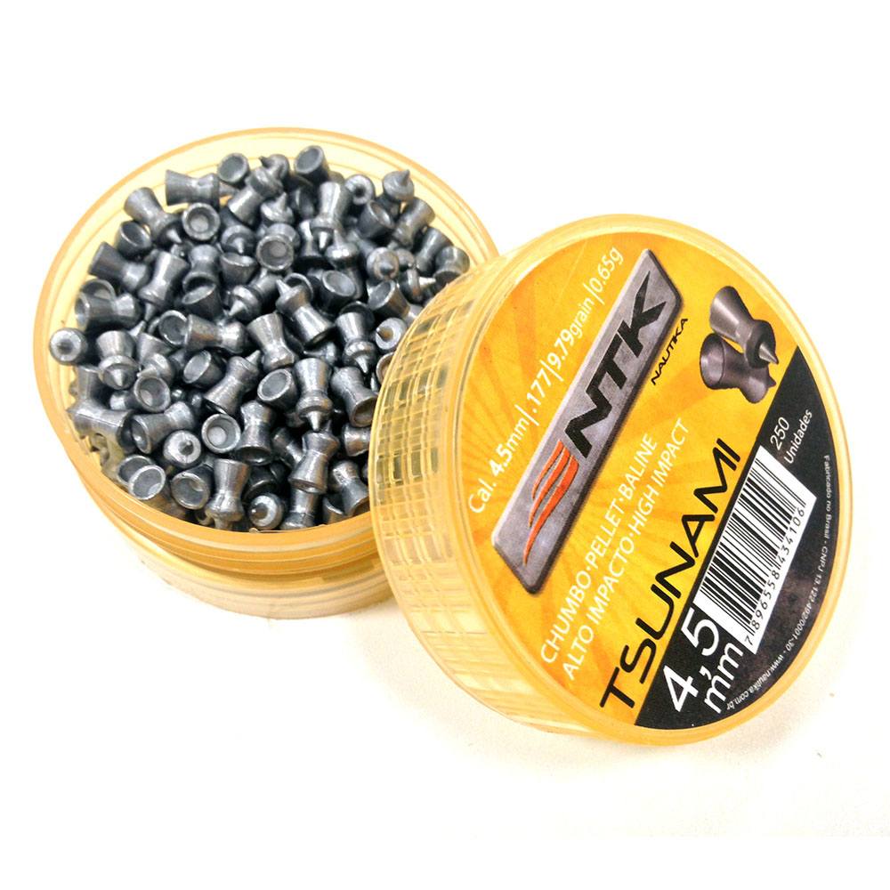 Chumbinho Tsunami 4,5 mm TAG com grande poder de impacto - 250 peças