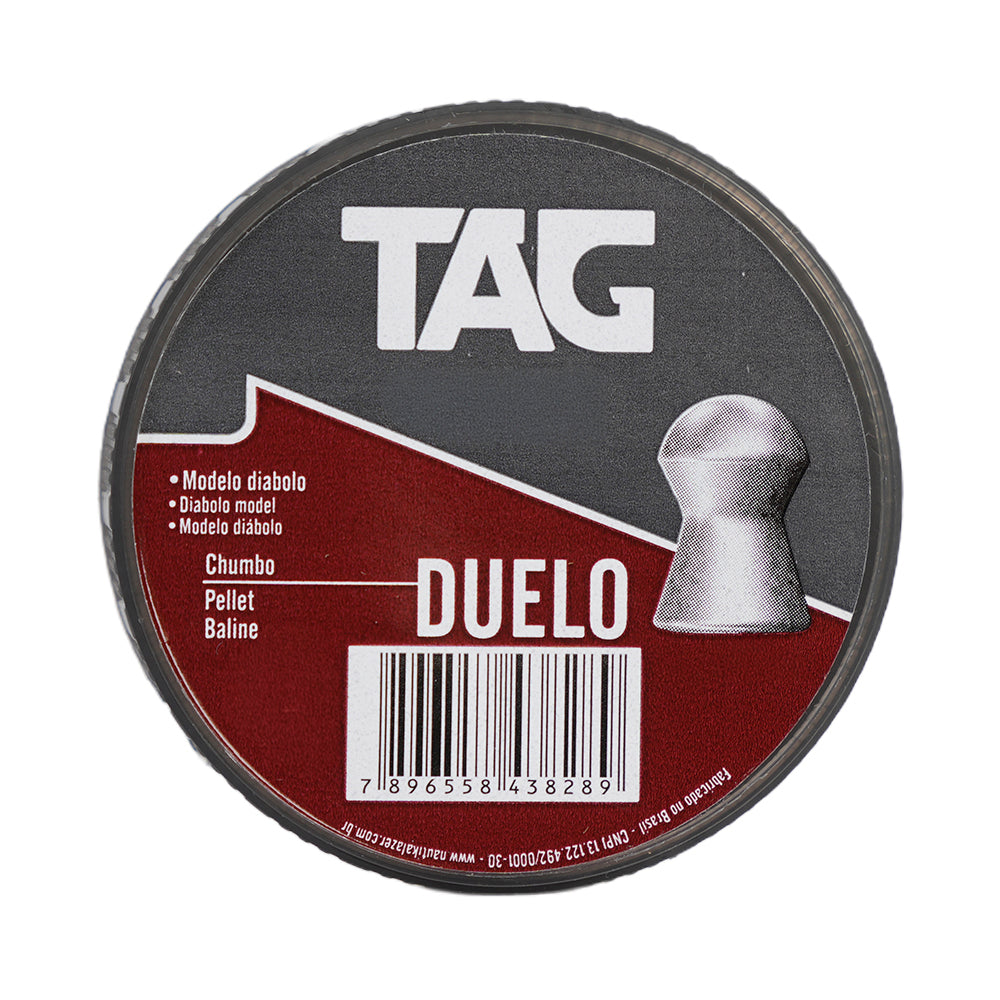 Chumbinho Duelo 4,5 mm TAG com grande poder de precisão (Diabolo) - 250 peças