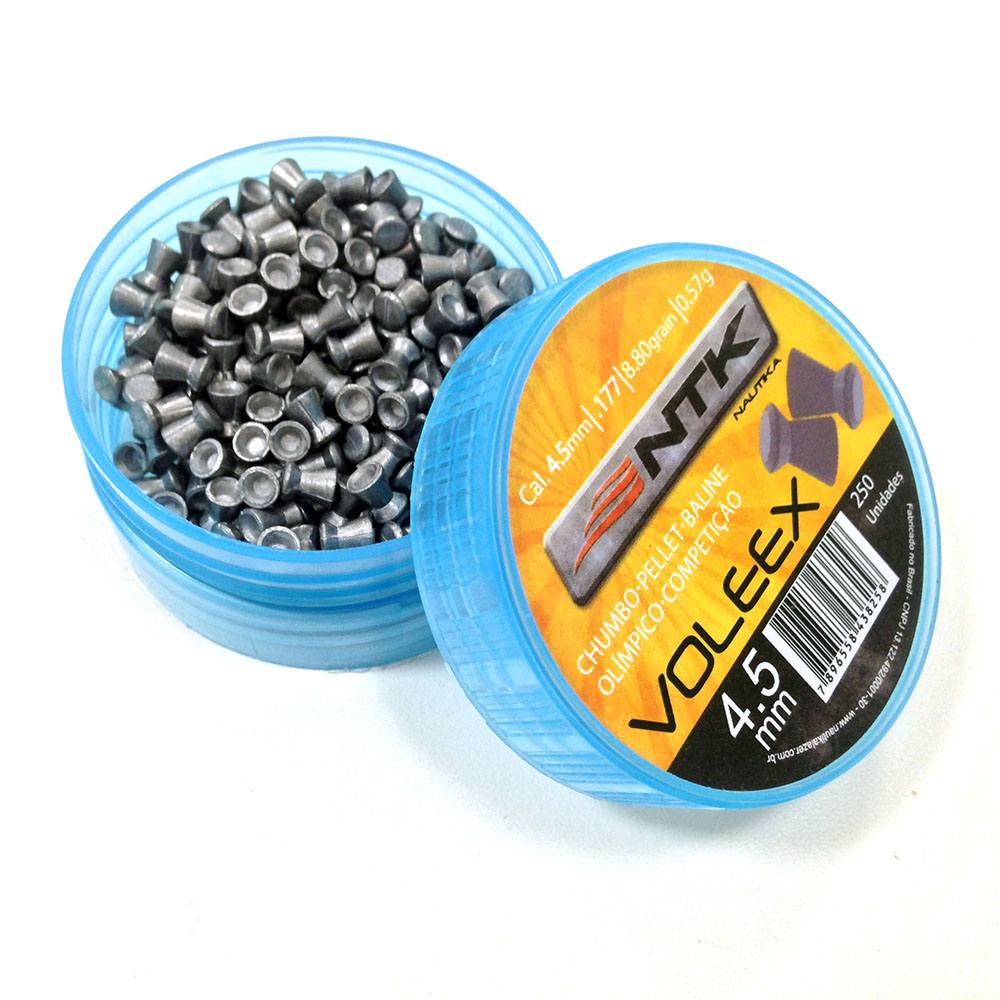 Chumbinho Voleex 4,5 mm TAG de competição (olímpico) - 250 peças