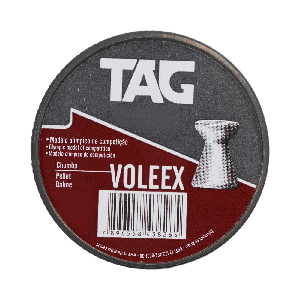 Chumbinho Voleex 5,5 mm TAG de competição (olímpico) - 125 peças