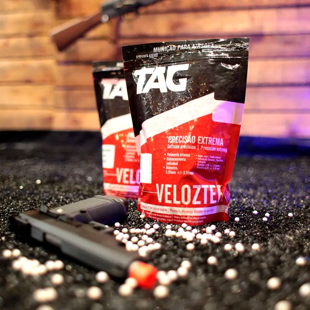 Munição BBs para airsoft Velozter 0,30 gramas TAG