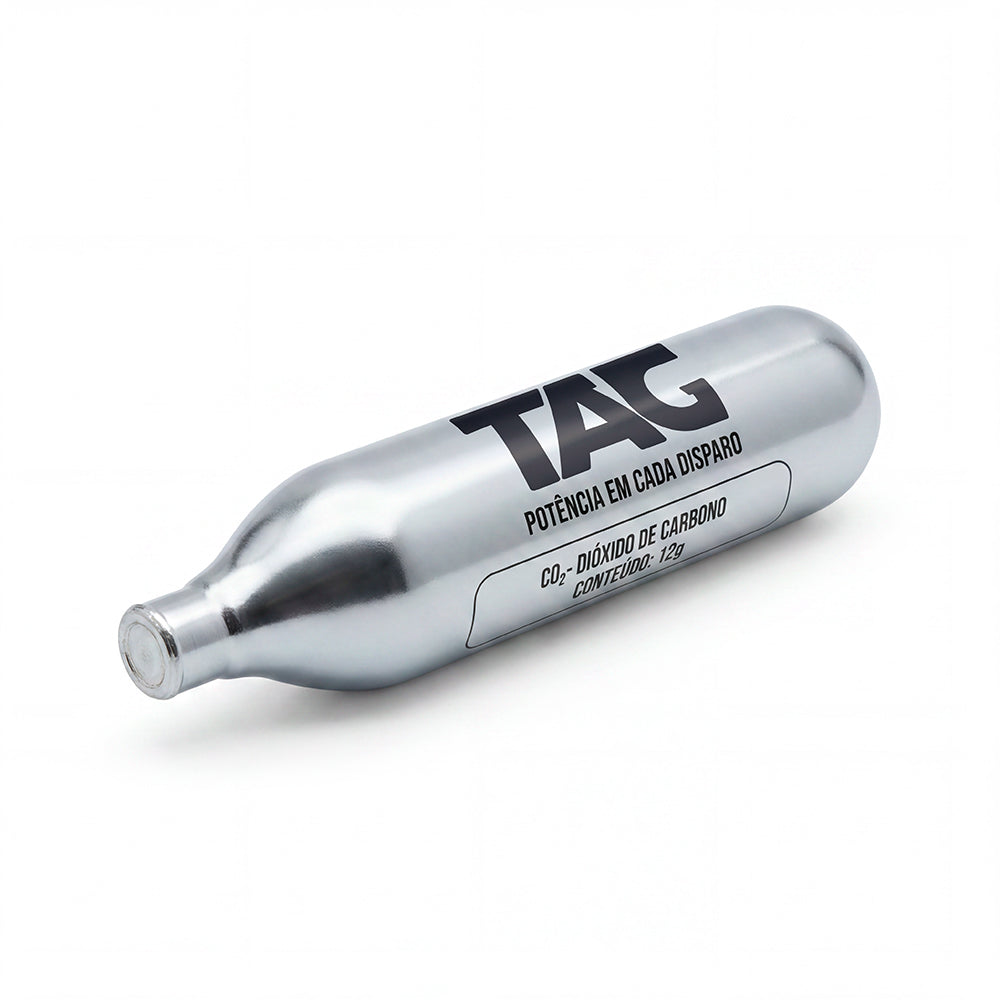 Cápsula de CO2 Premium 12g TAG Caixa com 40 Unidades