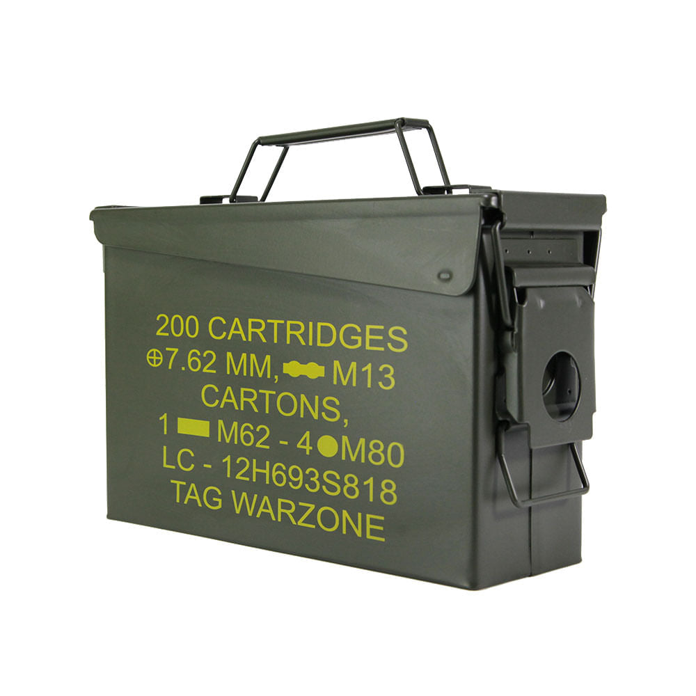 Caixa de Munição Ammo Box TAG Para Até 200 Munições