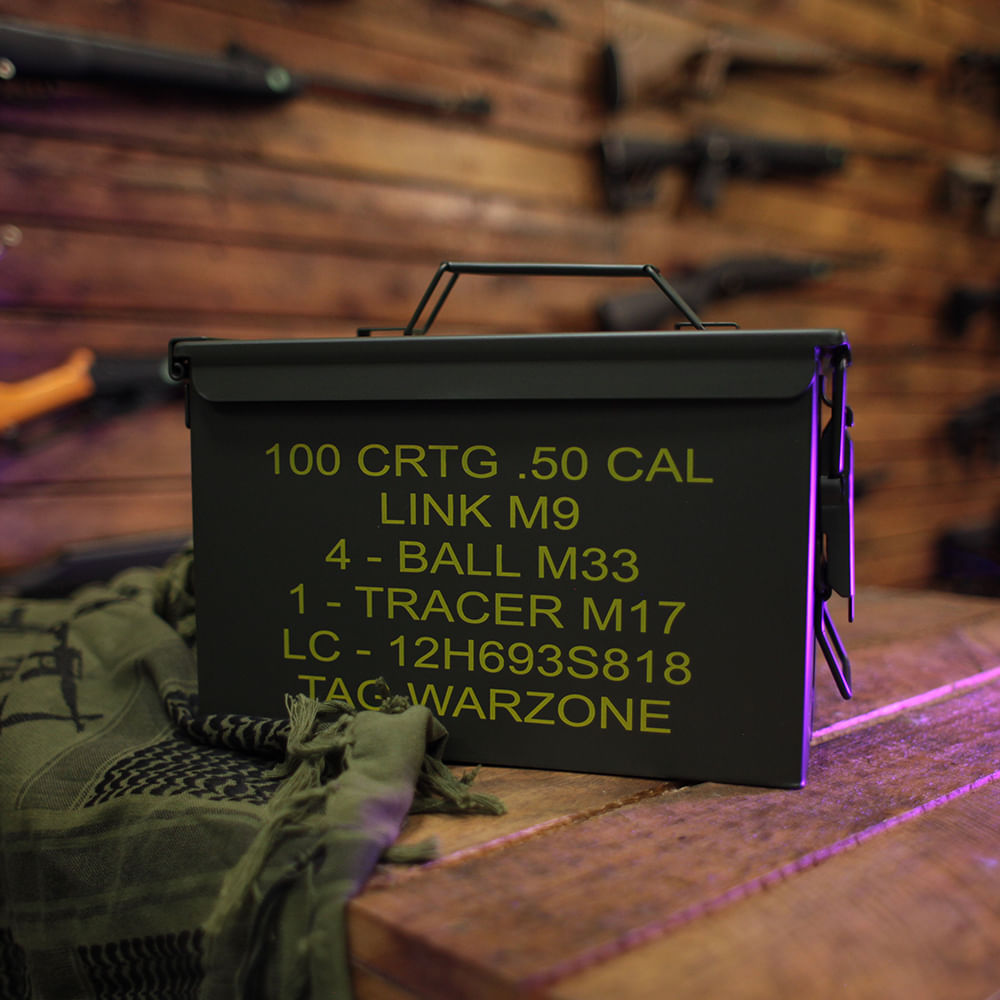 Caixa de Munição Ammo Box TAG Para Até 50 Munições