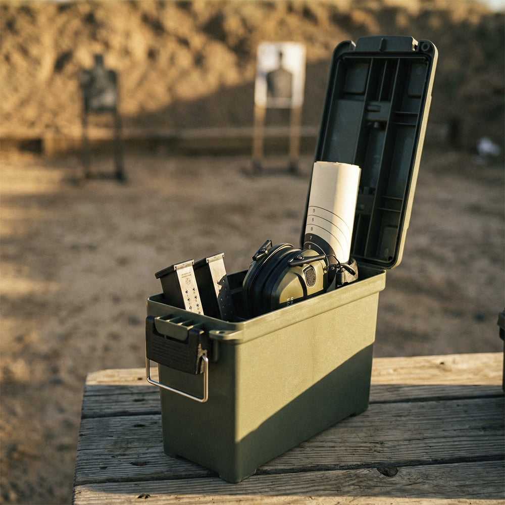 Caixa de Munição Poly Box TAG 29x14x19 com Trava Lateral e Furo para Cadeado