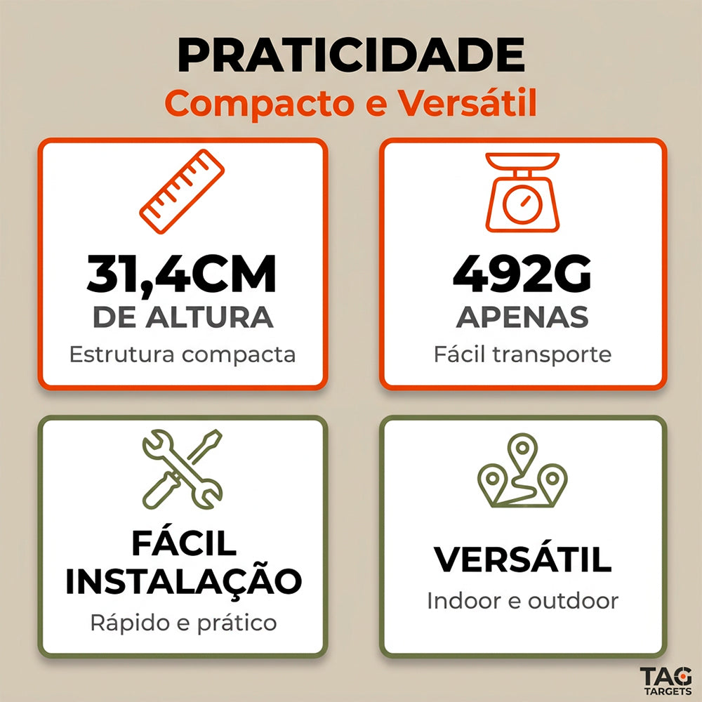 Alvo Pêndulo Pendulo TAG para Carabina 4.5mm e 5.5mm