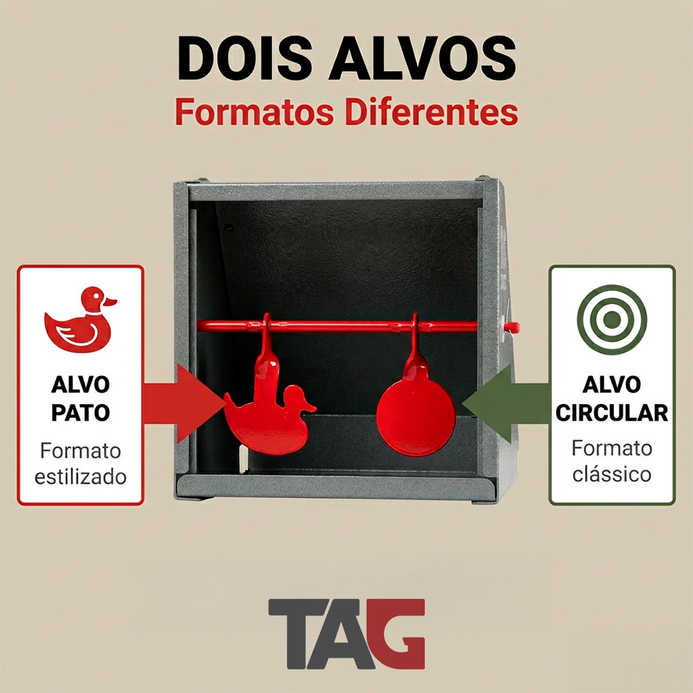 Alvo Coletor TAG Swing Duplo para Carabina 4.5mm e 5.5mm