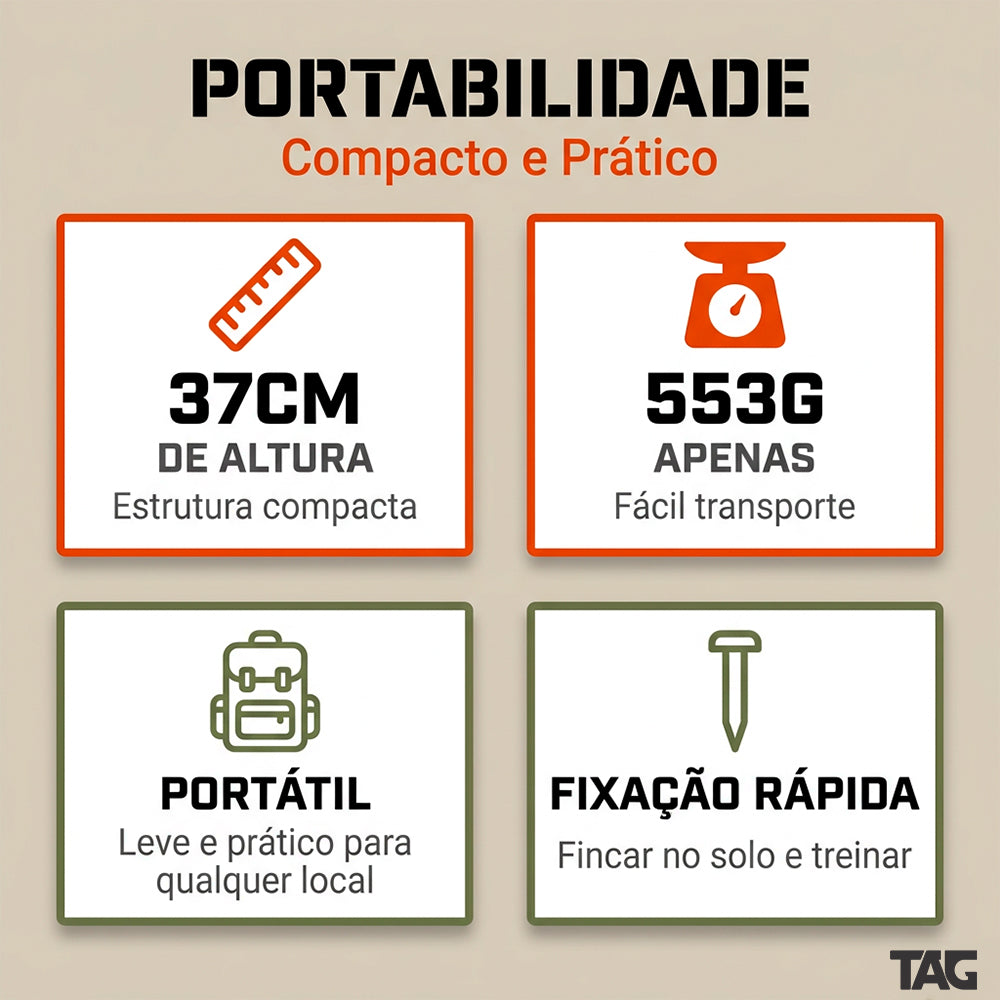 Alvo Metálico Swing Field TAG 5mm para Carabinas até 100J