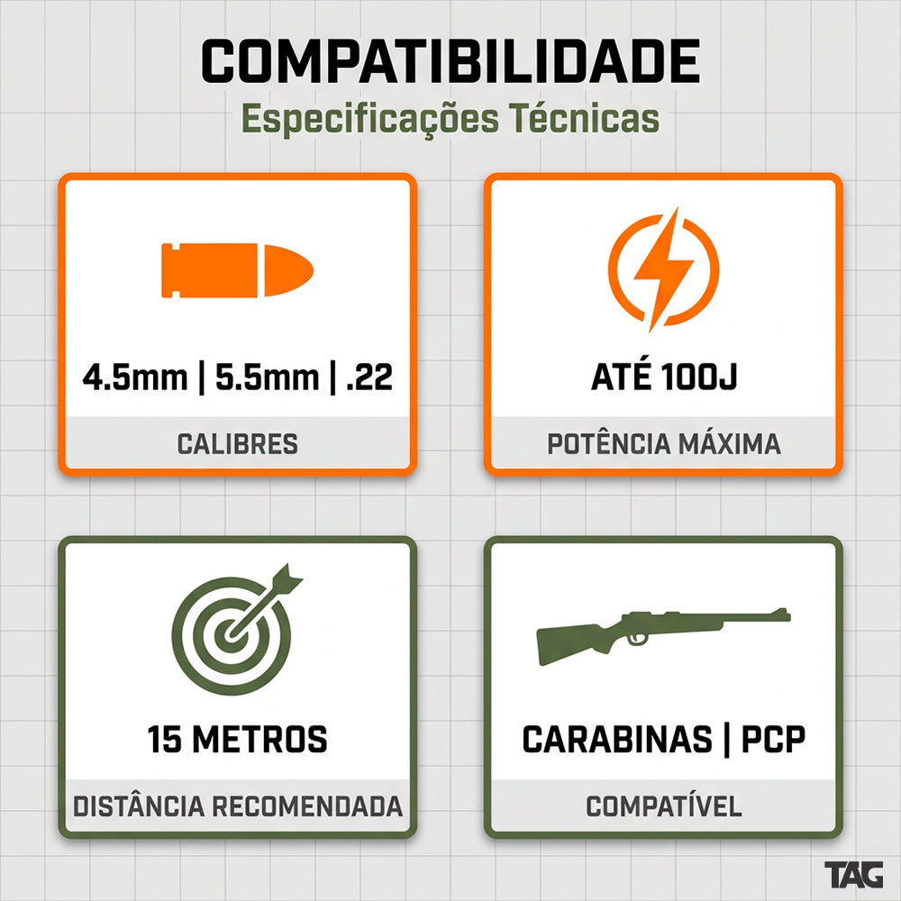 Alvo Metálico Swing Field TAG 5mm para Carabinas até 100J