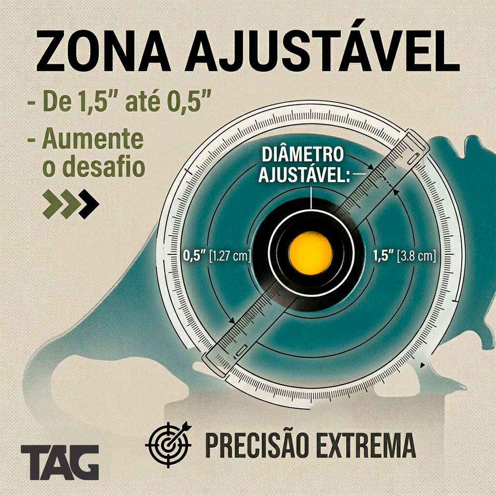 Alvo Field Crow Resetável TAG para Carabina 4.5mm e 5.5mm