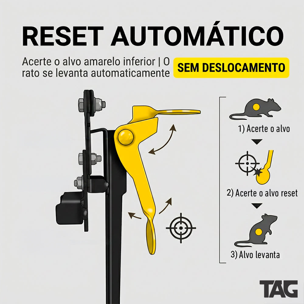 Alvo Field Crow Resetável TAG para Carabina 4.5mm e 5.5mm