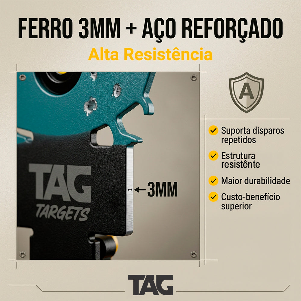 Alvo Field Crow Resetável TAG para Carabina 4.5mm e 5.5mm