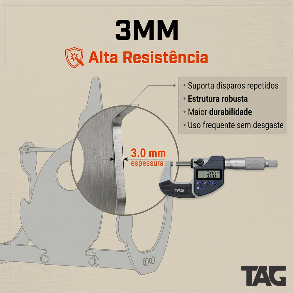 Alvo Metálico TAG Roll Crow para Carabinas até 30J