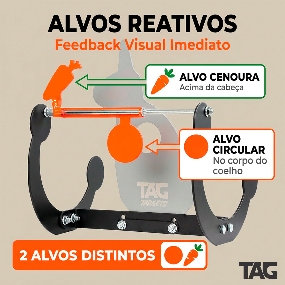Alvo Metálico TAG Roll Crow para Carabinas até 30J