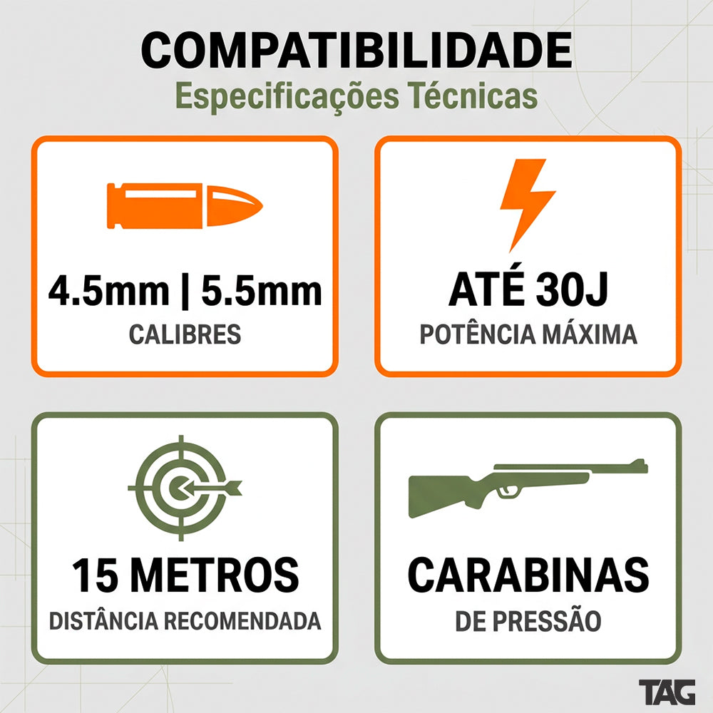Alvo Metálico TAG Roll Crow para Carabinas até 30J