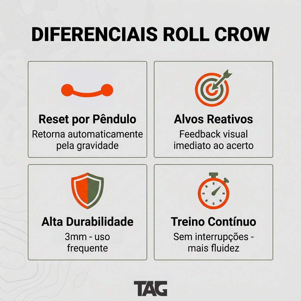 Alvo Metálico TAG Roll Crow para Carabinas até 30J