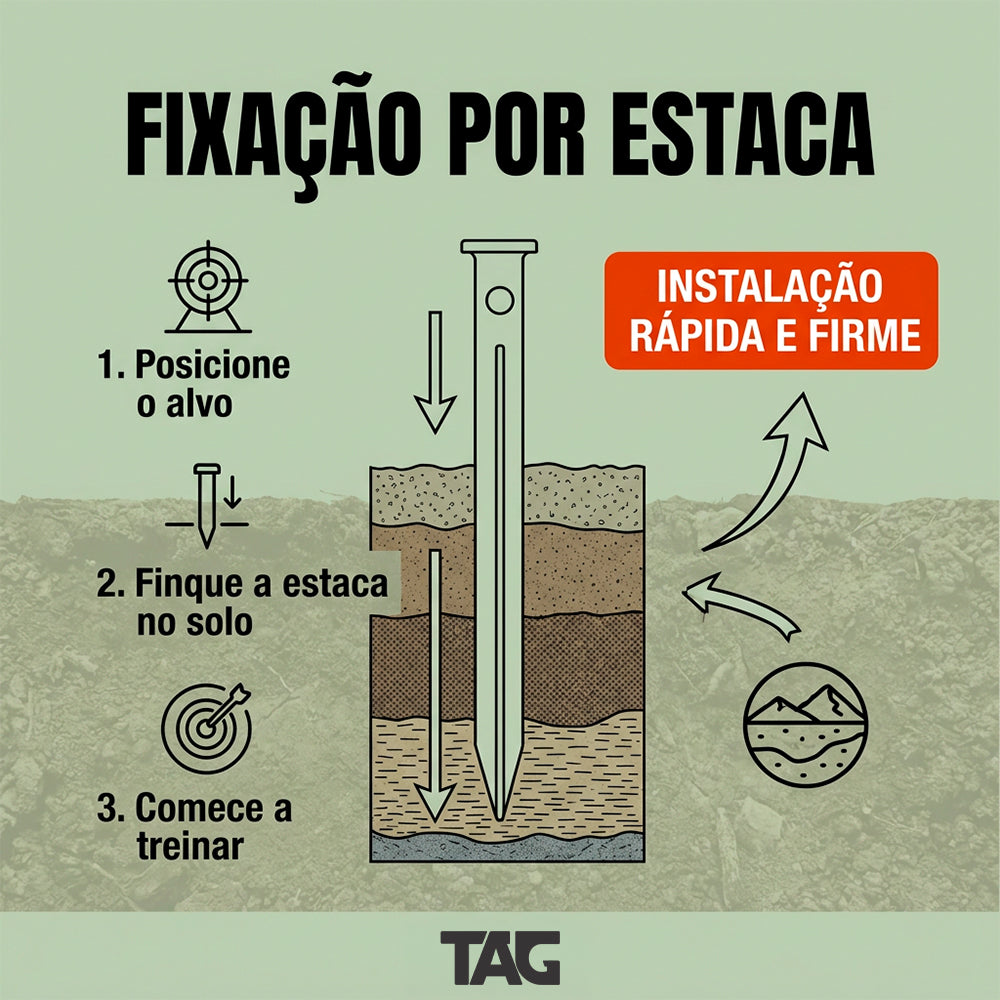 Alvo Metálico Flip TAG 35,5cm para Carabina 4.5mm e 5.5mm