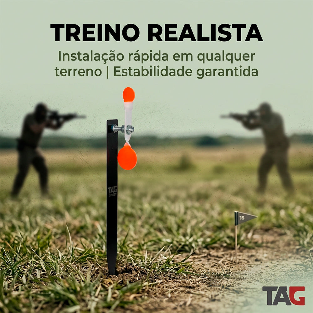 Alvo Metálico Flip TAG 35,5cm para Carabina 4.5mm e 5.5mm