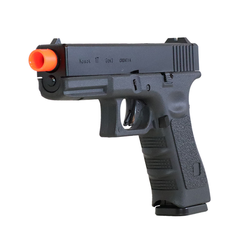 Pistola de airsoft Kosok 17 full metal 6mm E&C Gás Blowback Green Gás