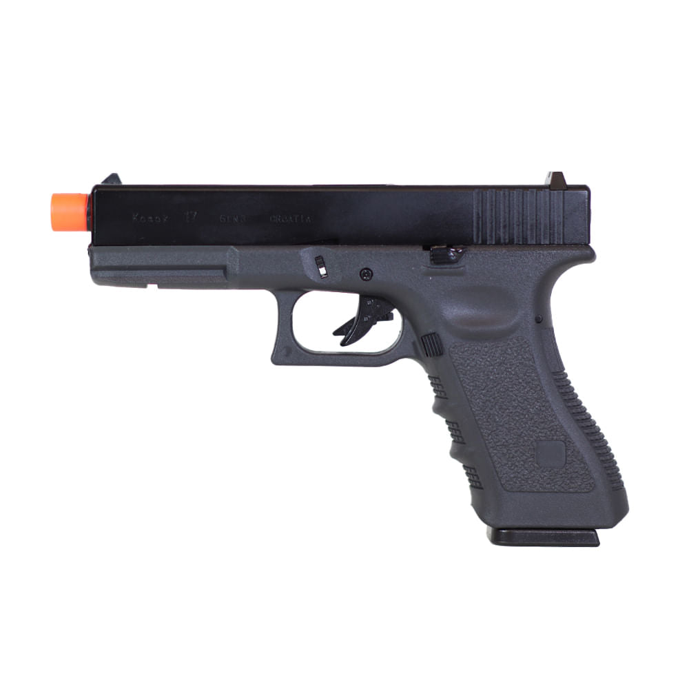 Pistola de airsoft Kosok 17 full metal 6mm E&C Gás Blowback Green Gás