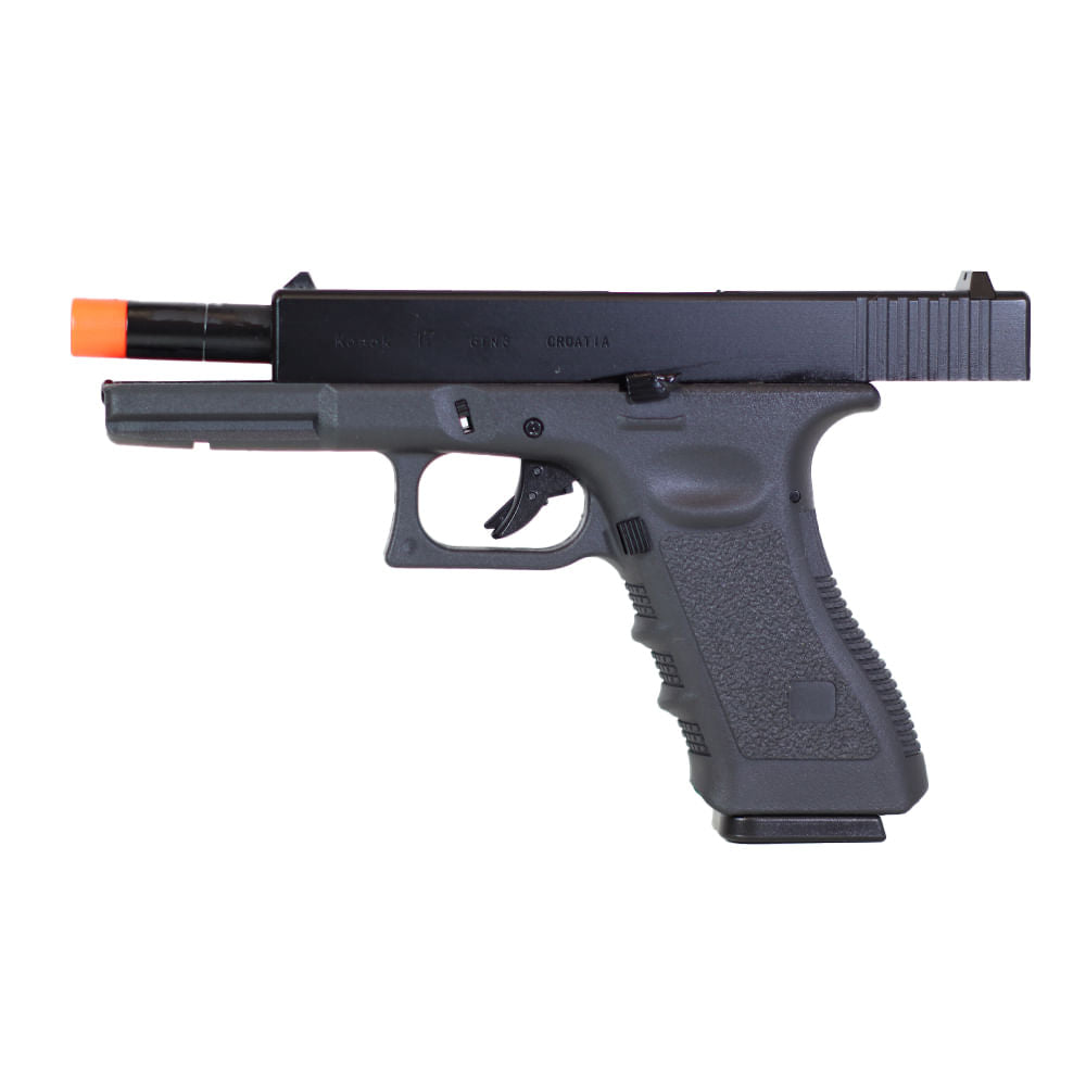Pistola de airsoft Kosok 17 full metal 6mm E&C Gás Blowback Green Gás