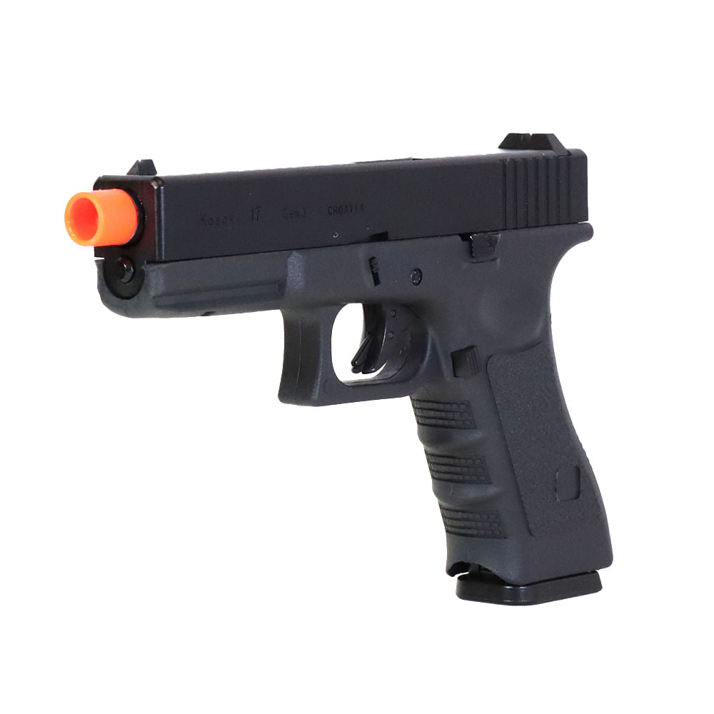Pistola de airsoft Kosok 17 full metal 6mm E&C Gás Blowback Green Gás