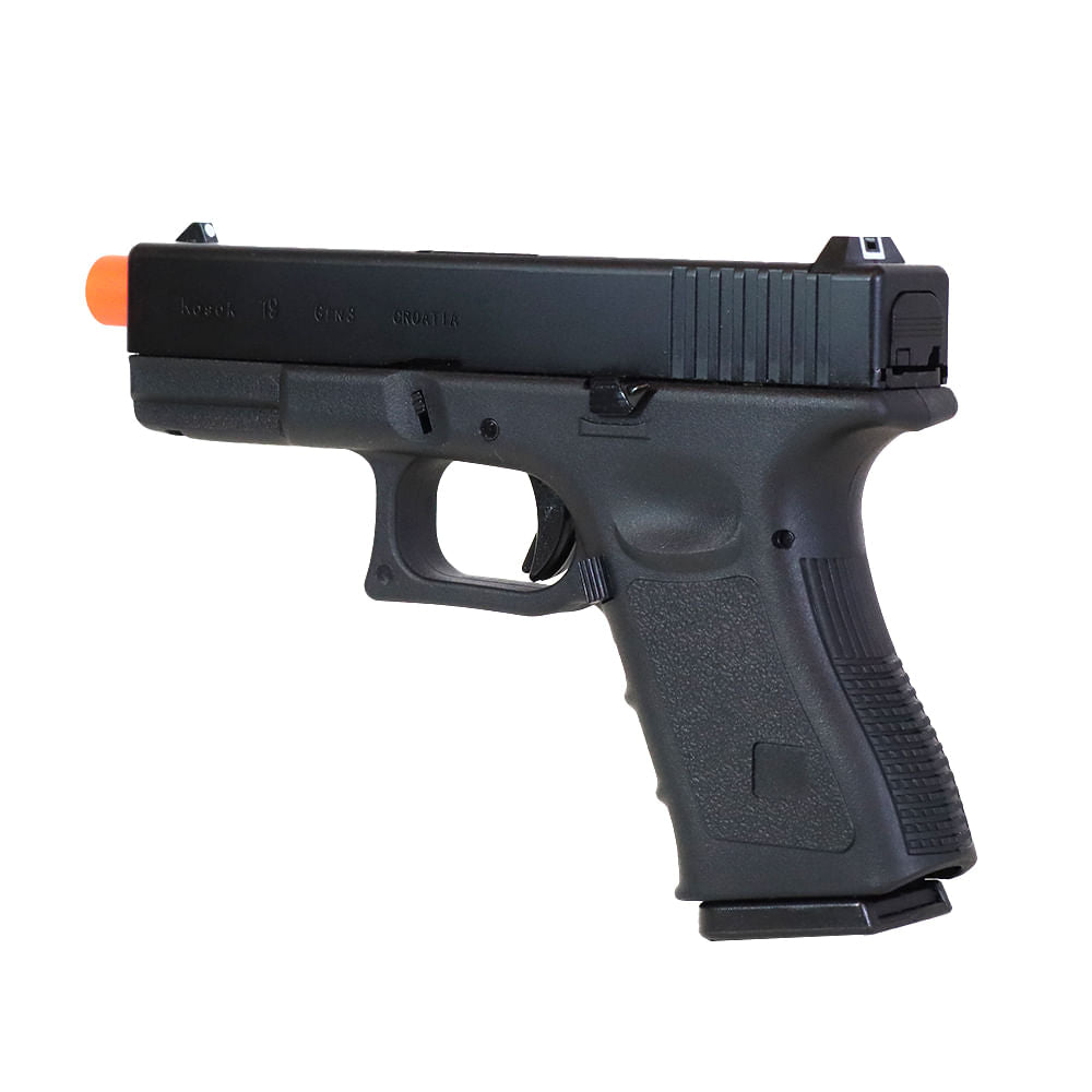 Pistola de airsoft Kosok 19 full metal 6mm E&C Green Gás Blowback