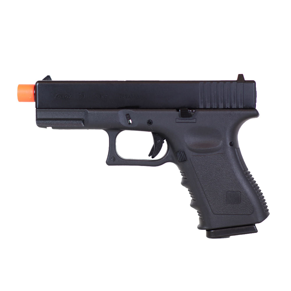 Pistola de airsoft Kosok 19 full metal 6mm E&C Green Gás Blowback