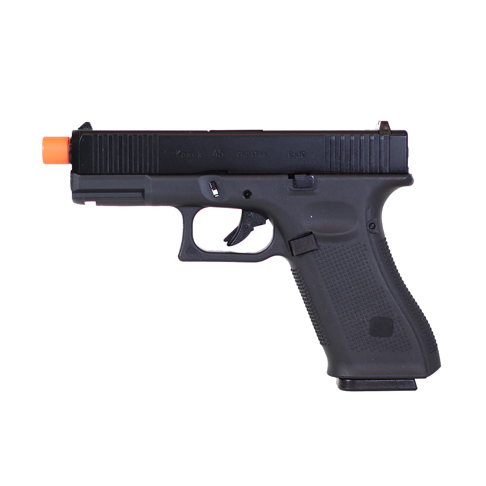 Pistola de airsoft Kosok 45 full metal 6mm E&C Gás Blowback Green Gás